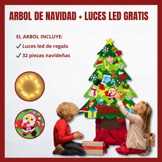 Árbol de navidad + Luces LED GRATIS